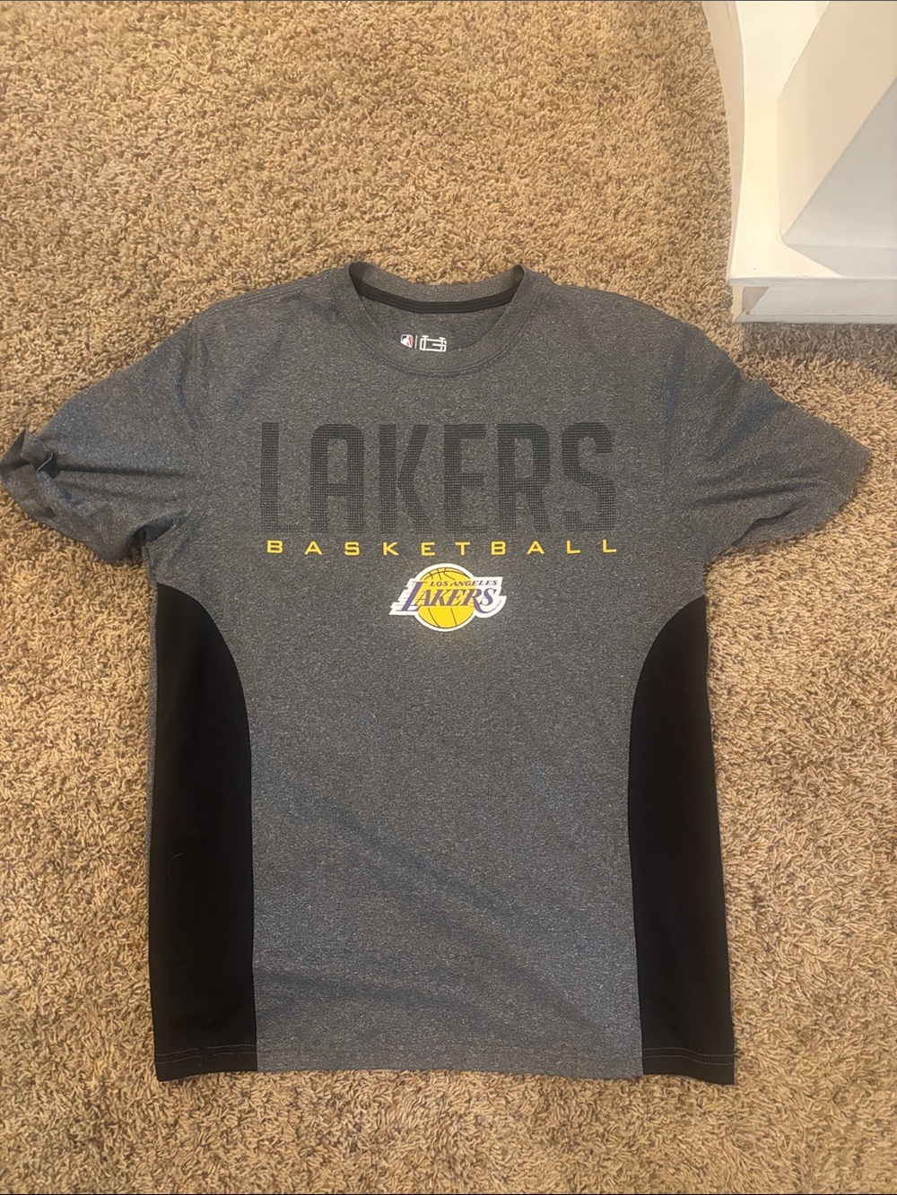 Los Angeles Lakers Gray and Black Performance Shirt